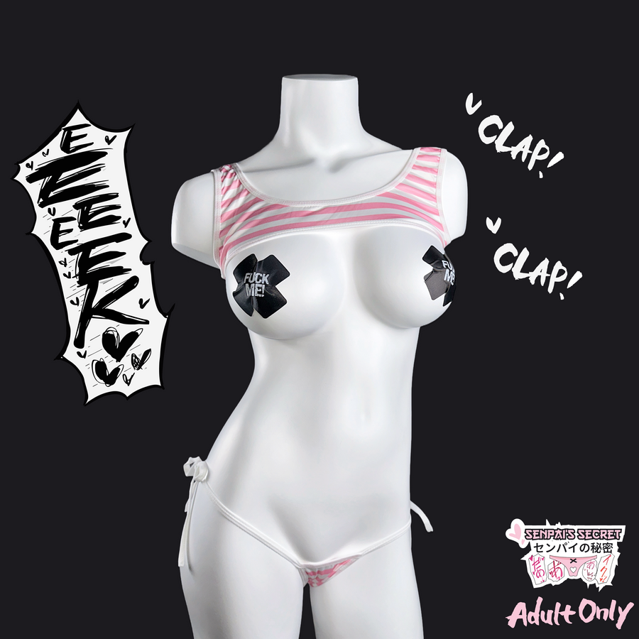 Senpai's Provocation Mesh Bikini Set
